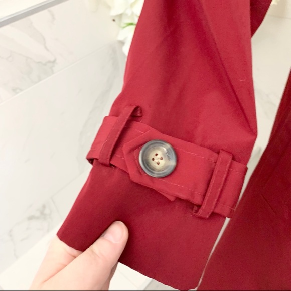 Calvin Klein Trench Coat Red Zip Out Lining XL - Picture 8 of 16